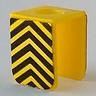 Minifigure Vest with Black Upward Chevrons Pattern on Both Sides (Stickers)