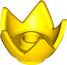 Minifigure, Headgear Crown Eggshell with 5 Points and Center Stud