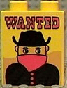 Duplo, Brick 1 x 2 x 2 with Wanted Poster Pattern