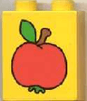 Duplo, Brick 1 x 2 x 2 with Apple Pattern