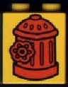 Duplo, Brick 1 x 2 x 2 with Fire Hydrant Pattern