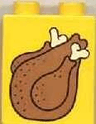 Duplo, Brick 1 x 2 x 2 with Roast Turkey Pattern