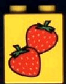 Duplo, Brick 1 x 2 x 2 with Strawberries Pattern