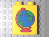 Duplo, Brick 1 x 2 x 2 with Globe Pattern