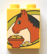 Duplo, Brick 1 x 2 x 2 with Horse Pattern