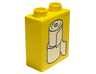 Duplo, Brick 1 x 2 x 2 with White Toilet Paper Rolls Pattern