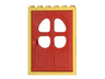 Door, Frame 2 x 6 x 7 with Red Fabuland Door 1 x 6 x 7 with Round Pane in 4 Sections (4071 / 4072)
