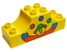 Duplo, Brick 2 x 6 x 2 Arch Inverted Double with Clown Juggling Red, Blue and Green Balls Pattern