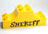 Duplo, Brick 2 x 6 x 2 Arch Inverted Double with Black 'SHERIFF' Pattern