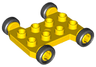 Duplo Cement Mixer Base 2 x 4 with Axle Extensions and Black Wheels