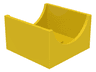 Container, Box 4 x 4 x 2 Bottom with Semicircle Cutout Ends