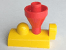 Duplo, Train Steam Engine Top with Fixed Red Funnel