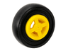 Wheel 8mm D. x 6mm with Black Tire 14mm D. x 4mm Smooth Small Single (4624 / 3139)