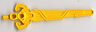 Large Figure Weapon, Sword Rascus with Axle