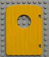 Duplo Door / Window Pane 1 x 4 x 4 with Porthole and Vertical Grooves