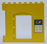 Duplo Wall 1 x 8 x 6 Hinge on Left with Door Opening and Mail Horn and Message Board Pattern