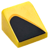 Slope 30 1 x 1 x 2/3 with Black and Bright Light Orange Curved Triangle / Vent Pattern Model Right Side