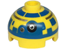 Brick, Round 2 x 2 Dome Top with SW New Republic Astromech Droid Blue and Silver Pattern