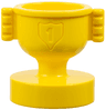 Duplo Utensil Trophy Cup with Number 1 in Shield - Closed Ridged Handles with Shallow Notches