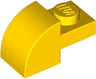 Slope, Curved 2 x 1 with Recessed Stud