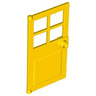 Door 1 x 4 x 6 with 4 Panes and Stud Handle