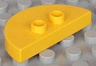Duplo Tile, Modified 2 x 4 x 1/2 (Thick) Half Circle with 2 Studs