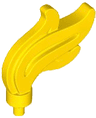 Minifigure, Plume Feather Triple Compact / Flame / Water with Small Pin