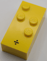 Brick, Braille 2 x 4 with 4 Studs with Black Division Sign (÷) Pattern (dots-1256 ⠳) (Swedish)