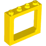 Window 1 x 4 x 3 Train - 2 Hollow Studs and 2 Solid Studs