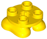 Legs with Plate Round 2 x 2 and Axle Hole - 2 Feet