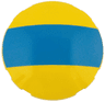 Brick, Round 6 x 6 Dome Top with Dark Azure Stripe Pattern