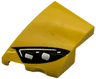 Wedge 3 x 2 Left No Studs with Black Mercedes-AMG Car Headlight, White Stripes and 2 Silver Bulbs Pattern