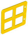 Duplo Door / Window Pane 1 x 4 x 3 with 4 Same Size Panes Square Corners
