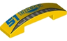 Slope, Curved 4 x 1 x 2/3 Double with '51', 'DINOCO' and Gray Undercarriage Pattern