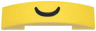 Slope, Curved 4 x 1 x 2/3 Double with Black Smile Curved Line Pattern