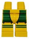 Hips and Legs with Black Outlined Green Sash and Stripes on Knees Pattern