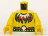 Torso Pirate Islanders with Feather Necklace Pattern / Yellow Arms / Yellow Hands
