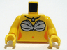 Torso Pirate Mermaid Silver Seashell Bra and Star Necklace Pattern / Yellow Arms / Yellow Hands