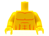 Torso Bare Chest with Muscles Outline Pattern / Yellow Arms / Yellow Hands