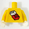 Torso Soccer World Team Goalie, Bricks Logo Sticker Front, White/Black Number Sticker Back Pattern (specify number in listing) / Yellow Arms / White Hands