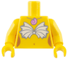 Torso Mermaid with Silver and White Seashell Bra and Bright Pink Sea Snail Necklace Pattern / Yellow Arms / Yellow Hands