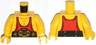 Torso Muscles with Red Tank Top and Black and Gold Belt Pattern / Yellow Arms / Yellow Hands