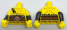 Torso Bare Chest with Dragon Tattoo and Boar Head Belt Pattern / Yellow Arms with Pearl Dark Gray Cuffs and Dragon on Right Arm Pattern / Yellow Hands
