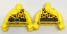 Torso Bright Light Orange Shirt with One Strap and Leopard Spots and Reddish Brown Belt Pattern / Yellow Arms / Yellow Hands