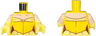 Torso Female Dress with Bright Light Yellow Trim, Light Nougat Neck Pattern / Bright Light Yellow Arms with Molded Light Nougat Short Sleeves Pattern / Bright Light Yellow Hands