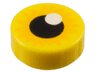 Tile, Round 1 x 1 with Eye with Bright Light Orange Starburst Iris and Black Pupil with White Glint Pattern