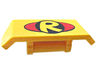Vehicle, Spoiler with Bar Handle with Letter R inside Black Circle on Red Oval Pattern