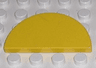 Duplo Tile, 2 x 4 x 1/3 (Thin) Half Circle
