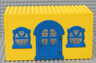 Fabuland House Block 10 x 20 x 9 with Blue Door and Windows