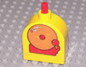 Duplo Brick with Working Ringer Button on Curved Top, School Bell Pattern